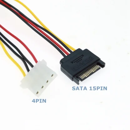 0.2m SATA 15pin Straight Elbow Male to SATA SSD IDE 4Pin Female Power Adapter Cable Product Image #17307 With The Dimensions of 800 Width x 800 Height Pixels. The Product Is Located In The Category Names Computer & Office → Computer Cables & Connectors