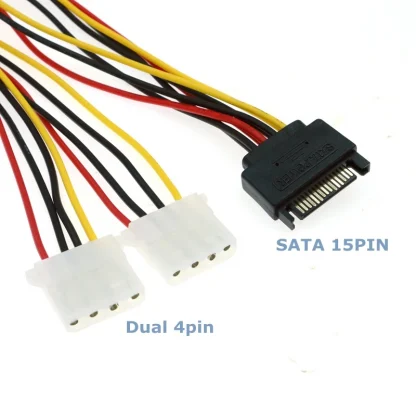 0.2m SATA 15pin Straight Elbow Male to SATA SSD IDE 4Pin Female Power Adapter Cable Product Image #17308 With The Dimensions of 800 Width x 800 Height Pixels. The Product Is Located In The Category Names Computer & Office → Computer Cables & Connectors