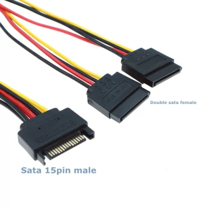 0.2m SATA 15pin Straight Elbow Male to SATA SSD IDE 4Pin Female Power Adapter Cable Product Image #17309 With The Dimensions of 800 Width x 800 Height Pixels. The Product Is Located In The Category Names Computer & Office → Computer Cables & Connectors