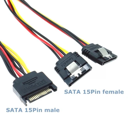 0.2m SATA 15pin Straight Elbow Male to SATA SSD IDE 4Pin Female Power Adapter Cable Product Image #17310 With The Dimensions of 800 Width x 800 Height Pixels. The Product Is Located In The Category Names Computer & Office → Computer Cables & Connectors