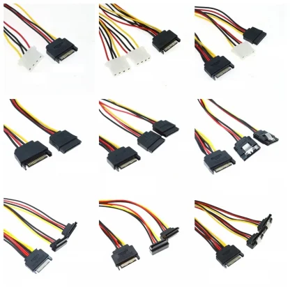 0.2m SATA 15pin Straight Elbow Male to SATA SSD IDE 4Pin Female Power Adapter Cable Product Image #17305 With The Dimensions of 800 Width x 800 Height Pixels. The Product Is Located In The Category Names Computer & Office → Computer Cables & Connectors