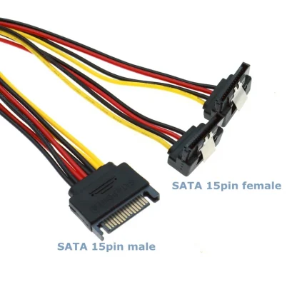 0.2m SATA 15pin Straight Elbow Male to SATA SSD IDE 4Pin Female Power Adapter Cable Product Image #17311 With The Dimensions of 800 Width x 800 Height Pixels. The Product Is Located In The Category Names Computer & Office → Computer Cables & Connectors