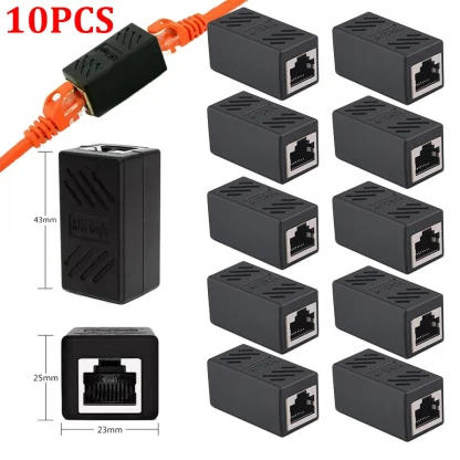 RJ45 Network Extender Female-to-Female Extension Converter - 8 Core Jack Ethernet LAN Cable Adapter (1/2/5/10pcs) Product Image #23345 With The Dimensions of 1000 Width x 1000 Height Pixels. The Product Is Located In The Category Names Computer & Office → Computer Cables & Connectors