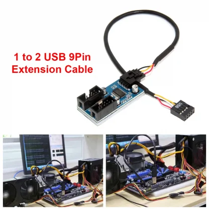 USB 2.0 HUB 1 to 2/4 Extension Splitter Cable for Motherboard USB 9 Pin Header Connector Product Image #19077 With The Dimensions of 1001 Width x 1001 Height Pixels. The Product Is Located In The Category Names Computer & Office → Computer Cables & Connectors