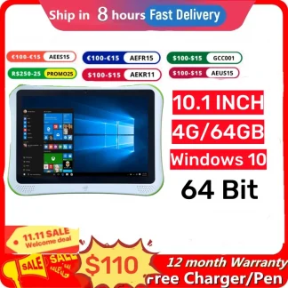 10.1 Inch 2-in-1 F1 Windows 10 Tablet PC - 4GB DDR, 64GB, Quad Core, Bluetooth Keyboard, HDMI-Compatible, Dual Camera Product Image #6160 With The Dimensions of  Width x  Height Pixels. The Product Is Located In The Category Names Computer & Office → Tablets