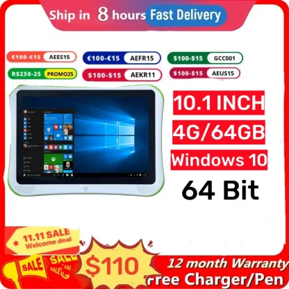 10.1 Inch 2-in-1 F1 Windows 10 Tablet PC - 4GB DDR, 64GB, Quad Core, Bluetooth Keyboard, HDMI-Compatible, Dual Camera Product Image #6160 With The Dimensions of 800 Width x 800 Height Pixels. The Product Is Located In The Category Names Computer & Office → Tablets