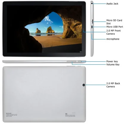 10.1'' Tablet PC NX16A - Windows 10, 1GB DDR3 RAM, 32GB Storage, Dual Cameras, WIFI, Quad Core, Bluetooth-Compatible Product Image #14133 With The Dimensions of 800 Width x 800 Height Pixels. The Product Is Located In The Category Names Computer & Office → Tablets