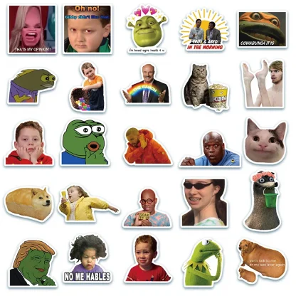 Funny Meme Stickers Set - Trendy Vinyl DIY Decor for Laptop, Phone Case, Notebook, Water Bottle, and Toys - Pack of 10/20/50/100pcs for Kids and Teens Product Image #34160 With The Dimensions of 1000 Width x 1000 Height Pixels. The Product Is Located In The Category Names Computer & Office → Laptops