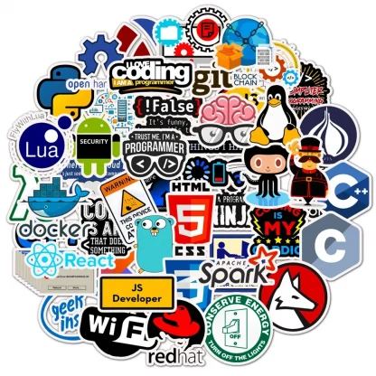 Cool Programming Stickers Set - Internet, Java, PHP, Docker, Geek, HTML, Bitcoin Vinyl Decals for Laptop, Phone - Pack of 10/20/50pcs for Kids and Children Product Image #26288 With The Dimensions of 1000 Width x 1000 Height Pixels. The Product Is Located In The Category Names Computer & Office → Laptops