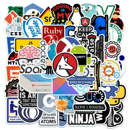 Cool Programming Stickers Set - Internet, Java, PHP, Docker, Geek, HTML, Bitcoin Vinyl Decals for Laptop, Phone - Pack of 10/20/50pcs for Kids and Children Product Image #26289 With The Dimensions of 1000 Width x 1000 Height Pixels. The Product Is Located In The Category Names Computer & Office → Laptops