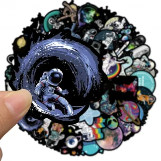Graffiti Astronaut Stickers - Outer Space Vinyl Decals for Laptop, Car, Bike, Skateboard, Phone Case - Kids Toy Sticker Pack Product Image #26276 With The Dimensions of  Width x  Height Pixels. The Product Is Located In The Category Names Computer & Office → Laptops