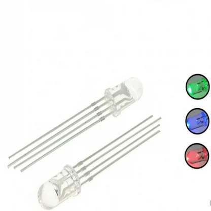 Vibrant 1000-Piece 5mm RGB LED Kit - Common Cathode/Anode, Four Feet, Transparent Highlight, F5 Diode for Colorful Illumination Product Image #13358 With The Dimensions of 1000 Width x 1000 Height Pixels. The Product Is Located In The Category Names Electronic Components & Supplies → EL Products