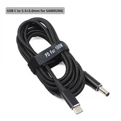 100W USB-C PD Charging Cable to 3.0X1.0mm 5.5 3.0mm Converter for Samsung 19V Laptop Power Adapter Product Image #3179 With The Dimensions of 1000 Width x 1000 Height Pixels. The Product Is Located In The Category Names Computer & Office → Computer Cables & Connectors