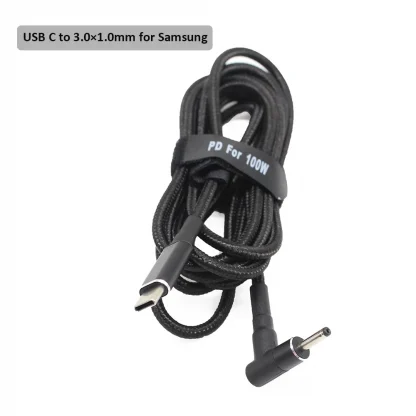 100W USB-C PD Charging Cable to 3.0X1.0mm 5.5 3.0mm Converter for Samsung 19V Laptop Power Adapter Product Image #3180 With The Dimensions of 1000 Width x 1000 Height Pixels. The Product Is Located In The Category Names Computer & Office → Computer Cables & Connectors