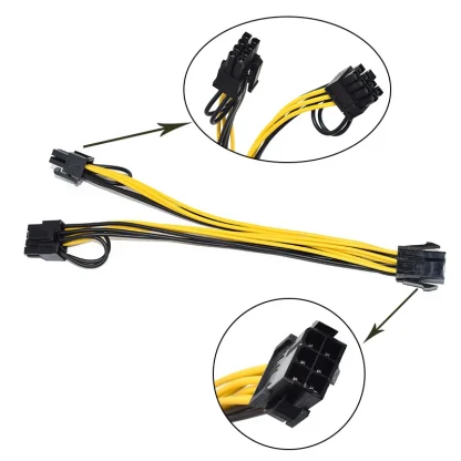 Dual PCIE Power Cable for Graphics Card GPU – 10PCS 6PIN Full Module, 21CM Length, PCI Express 8PIN (6+2)/8 (6+2)PIN Product Image #18583 With The Dimensions of 800 Width x 800 Height Pixels. The Product Is Located In The Category Names Computer & Office → Computer Cables & Connectors