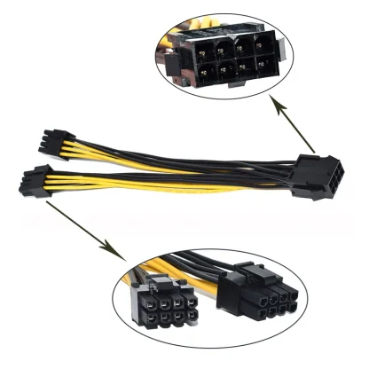 Dual PCIE Power Cable for Graphics Card GPU – 10PCS 6PIN Full Module, 21CM Length, PCI Express 8PIN (6+2)/8 (6+2)PIN Product Image #18585 With The Dimensions of 800 Width x 800 Height Pixels. The Product Is Located In The Category Names Computer & Office → Computer Cables & Connectors