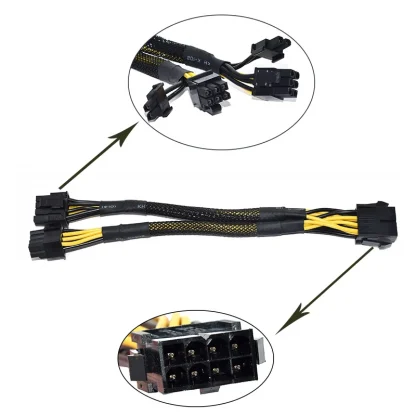 Dual PCIE Power Cable for Graphics Card GPU – 10PCS 6PIN Full Module, 21CM Length, PCI Express 8PIN (6+2)/8 (6+2)PIN Product Image #18586 With The Dimensions of 800 Width x 800 Height Pixels. The Product Is Located In The Category Names Computer & Office → Computer Cables & Connectors