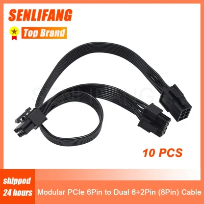 Dual PCIE Power Cable for Graphics Card GPU – 10PCS 6PIN Full Module, 21CM Length, PCI Express 8PIN (6+2)/8 (6+2)PIN Product Image #18587 With The Dimensions of 1000 Width x 1000 Height Pixels. The Product Is Located In The Category Names Computer & Office → Computer Cables & Connectors