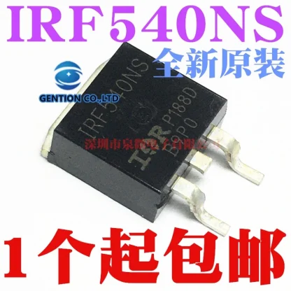 IRF540NS N-Channel MOSFET - Pack of 10 TO-263 Power Transistors - 100% New and Original Product Image #12282 With The Dimensions of 800 Width x 800 Height Pixels. The Product Is Located In The Category Names Computer & Office → Device Cleaners