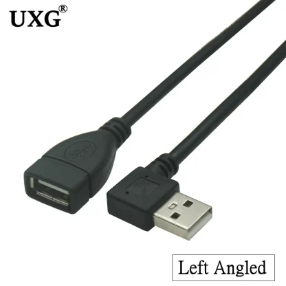USB 2.0 A Male to Female 90° Angled Extension Cable - 10cm/20cm, Right/Left/Down/Up Product Image #22862 With The Dimensions of 800 Width x 800 Height Pixels. The Product Is Located In The Category Names Computer & Office → Computer Cables & Connectors