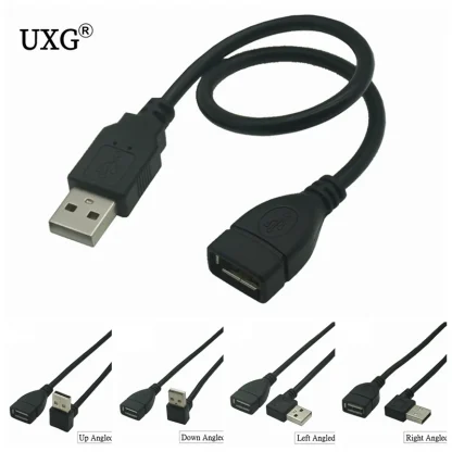 USB 2.0 A Male to Female 90° Angled Extension Cable - 10cm/20cm, Right/Left/Down/Up Product Image #22859 With The Dimensions of 800 Width x 800 Height Pixels. The Product Is Located In The Category Names Computer & Office → Computer Cables & Connectors