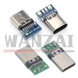 10pcs USB 3.1 Type C 24-Pin Male/Female Connector Socket Adapter for Soldering Wire, Cable, and PCB Board Support Product Image #5468 With The Dimensions of  Width x  Height Pixels. The Product Is Located In The Category Names Electronic Components & Supplies → Active Components → Integrated Circuits