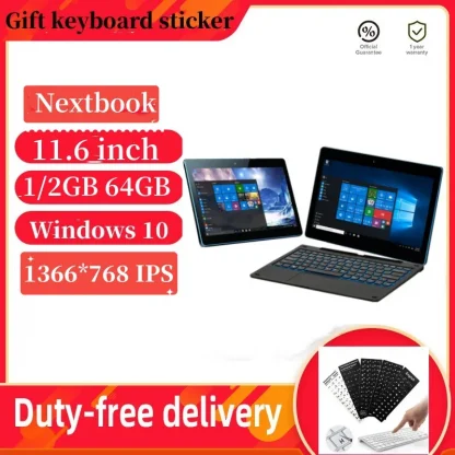 11.6 Inch Windows 10 Quad Core Tablet - 1/2GB RAM, 64GB ROM, Nextbook Intel Baytrail-CR 3735G Notebook with Keyboard and WIFI Product Image #26071 With The Dimensions of 800 Width x 800 Height Pixels. The Product Is Located In The Category Names Computer & Office → Tablets