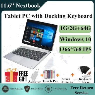 11.6'' 2-in-1 Tablet PC with Docking Keyboard - 2GB DDR + 64GB, Windows 10, WIFI, G12 Touch Screen, 1366x768 IPS, Dual Camera Product Image #23511 With The Dimensions of  Width x  Height Pixels. The Product Is Located In The Category Names Computer & Office → Tablets