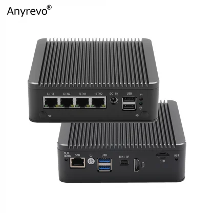 High-Performance Fanless Mini PC with 11th Gen Intel Processors, 4x I225V LAN, DDR4, NVMe, and OPNsense/PfSense Compatibility Product Image #14057 With The Dimensions of 1000 Width x 1000 Height Pixels. The Product Is Located In The Category Names Computer & Office → Mini PC