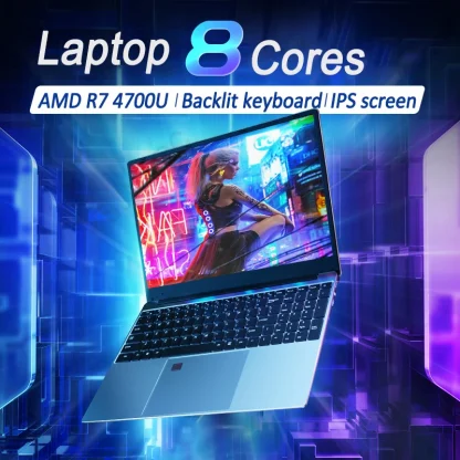 15.6" Ultrabook with AMD Ryzen R7 4700U, Backlit Keyboard, Gaming Capabilities, Windows 11, 36GB DDR4, 2TB Storage, Fingerprint Unlock Product Image #26722 With The Dimensions of 800 Width x 800 Height Pixels. The Product Is Located In The Category Names Computer & Office → Laptops