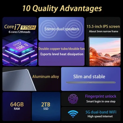 15.6" Intel Core i7 Ultrabook with 64GB RAM, 2TB SSD, Fingerprint Unlock Product Image #21531 With The Dimensions of 800 Width x 800 Height Pixels. The Product Is Located In The Category Names Computer & Office → Mini PC