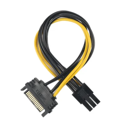 Upgrade Your Graphics: SATA to 6 Pin Power Supply Adapter Cable for PCI-E Card, Enhance GPU Performance with 15Pin to 6Pin Graphics Card Power Cord Product Image #22094 With The Dimensions of 800 Width x 800 Height Pixels. The Product Is Located In The Category Names Computer & Office → Computer Cables & Connectors