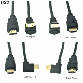 HD-A Male to Angled 90 Degree Male HD Extension Cable - 15cm to 1.5m, HDTV-compatible, 1.4v Product Image #5819 With The Dimensions of  Width x  Height Pixels. The Product Is Located In The Category Names Computer & Office → Device Cleaners