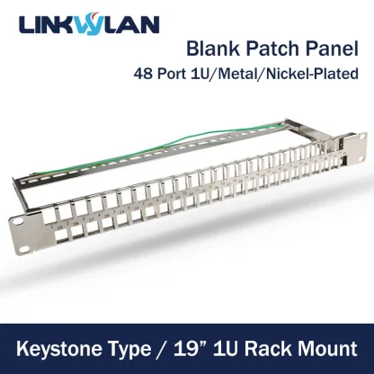 1U 19 Inch Modular Blank Patch Panel for 48 Keystone Jacks Product Image #5883 With The Dimensions of 800 Width x 800 Height Pixels. The Product Is Located In The Category Names Computer & Office → Computer Cables & Connectors