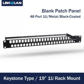 1U 19 Inch Modular Blank Patch Panel for 48 Keystone Jacks Product Image #5881 With The Dimensions of  Width x  Height Pixels. The Product Is Located In The Category Names Computer & Office → Device Cleaners