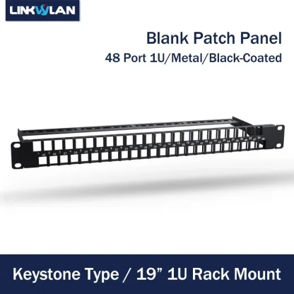 1U 19 Inch Modular Blank Patch Panel for 48 Keystone Jacks Product Image #5881 With The Dimensions of 800 Width x 800 Height Pixels. The Product Is Located In The Category Names Computer & Office → Computer Cables & Connectors