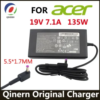 135W Laptop AC Adapter Charger for ACER Aspire V17 Nitro 5 NP515-52 - 19V 7.1A, 5.5 x 1.7mm, PA-1131-16, ADP-135KB, VX5, VN7-792G-59CL. Product Image #12961 With The Dimensions of  Width x  Height Pixels. The Product Is Located In The Category Names Computer & Office → Computer Cables & Connectors