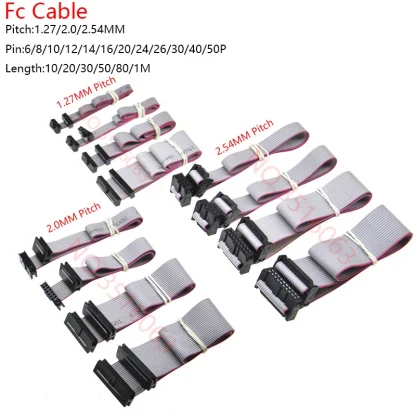 FC Pitch Ribbon Cable Set - 1.27MM/2.0MM/2.54MM, Various Pin Configurations, Gray Flat Ribbon for JTAG ISP Download Product Image #24483 With The Dimensions of 800 Width x 800 Height Pixels. The Product Is Located In The Category Names Computer & Office → Computer Cables & Connectors