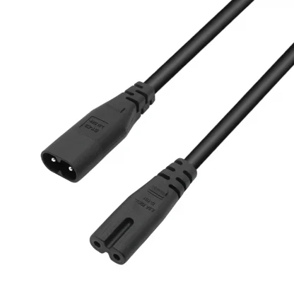 IEC 320 C7 Female to C8 Male Figure 8 Power Adapter Extension Cable - 1PCS Product Image #25223 With The Dimensions of 800 Width x 800 Height Pixels. The Product Is Located In The Category Names Computer & Office → Computer Cables & Connectors