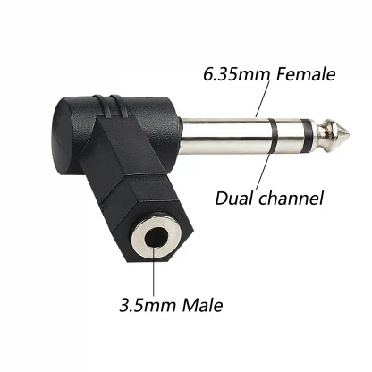 90 Degree 3.5mm to 6.35mm Mono Jack Stereo Audio Adapter Plug - AUX Headphone Cable Converter Product Image #5614 With The Dimensions of 1500 Width x 1500 Height Pixels. The Product Is Located In The Category Names Computer & Office → Computer Cables & Connectors