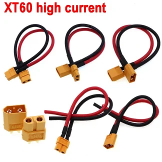XT60 High Current Male to Female Plug Extension Cable - 10cm/20cm/30cm, Silicone Wire Connector, 14AWG/12AWG Product Image #24826 With The Dimensions of  Width x  Height Pixels. The Product Is Located In The Category Names Computer & Office → Computer Cables & Connectors