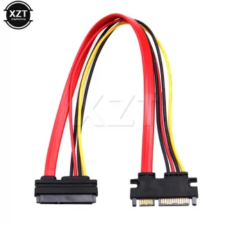 SATA Combo Extension Cable: Enhance connectivity with our 22Pin SATA Male to 7+15 Pin Female Extender. Achieve optimal data and power transmission over 30cm! 🚀 Product Image #16644 With The Dimensions of  Width x  Height Pixels. The Product Is Located In The Category Names Computer & Office → Computer Cables & Connectors