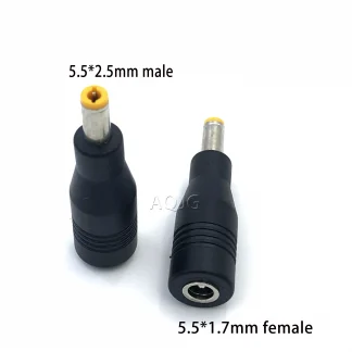 5.5x1.7mm Female to 5.5x2.5mm (Compatible 5.5x2.1mm) Male DC Power Connector Adapter for Laptop Charging Product Image #16332 With The Dimensions of  Width x  Height Pixels. The Product Is Located In The Category Names Computer & Office → Tablets