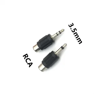 Mono/Stereo RCA Jack to 3.5mm Plug Adapter - Nickel Plated, High-Quality Plastic Construction Product Image #23335 With The Dimensions of  Width x  Height Pixels. The Product Is Located In The Category Names Computer & Office → Computer Cables & Connectors