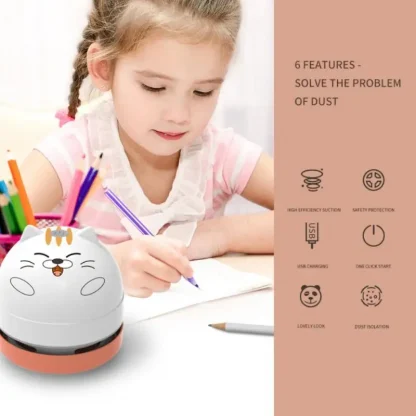 Cute Cat Mini Vacuum Cleaner: Office Desk, Home Table, Portable USB, Keyboard Dust Sweeper Product Image #15492 With The Dimensions of 800 Width x 800 Height Pixels. The Product Is Located In The Category Names Computer & Office → Device Cleaners