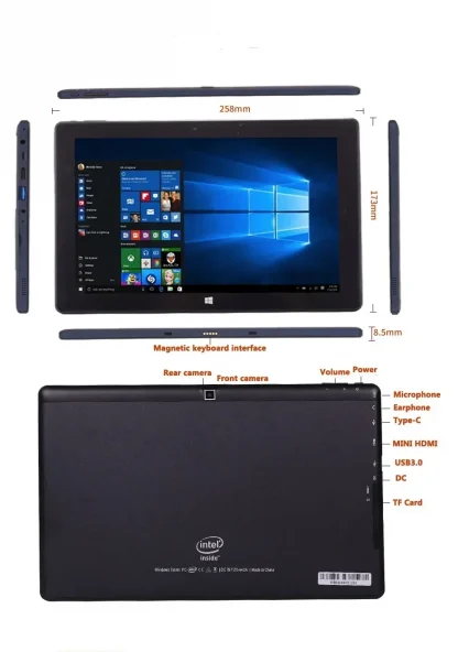 2022 Windows 11 2-in-1 Tablet PC - 10.1 Inch, Intel Gemini Lake N4120, 8GB RAM DDR4, 128GB ROM, WiFi, HDMI, with Keyboard Product Image #5810 With The Dimensions of 990 Width x 1408 Height Pixels. The Product Is Located In The Category Names Computer & Office → Tablets