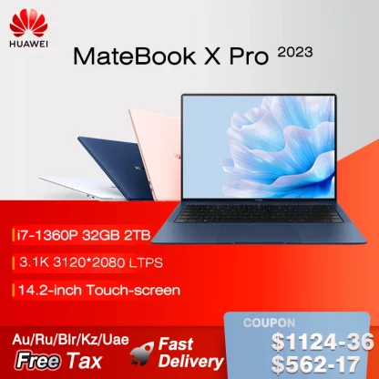 HUAWEI MateBook X Pro 2023: Intel Core i7-1360P, 16/32GB RAM, 1/2TB Storage, 14.2-inch 3.1K Touch-Screen Notebook, HDR Vivid LTPS Display Product Image #27757 With The Dimensions of 800 Width x 800 Height Pixels. The Product Is Located In The Category Names Computer & Office → Laptops