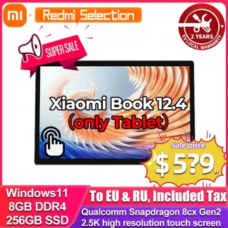 Xiaomi Book 12.4 Tablet: Snapdragon 8cx Gen2, 8GB RAM, 256GB Storage, 2.5K Touch Screen PC Product Image #12092 With The Dimensions of  Width x  Height Pixels. The Product Is Located In The Category Names Computer & Office → Laptops