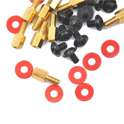 Set of 20 Golden Motherboard Risers with Screws, Red Washers, and Gaskets (6.5mm, 6-32-M3) Product Image #5215 With The Dimensions of 800 Width x 800 Height Pixels. The Product Is Located In The Category Names Computer & Office → Computer Cables & Connectors