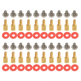 Set of 20 Golden Motherboard Risers with Screws, Red Washers, and Gaskets (6.5mm, 6-32-M3) Product Image #5212 With The Dimensions of  Width x  Height Pixels. The Product Is Located In The Category Names Computer & Office → Computer Cables & Connectors